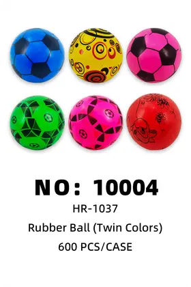NO：10004 双色橡皮球 600PCS/CASE