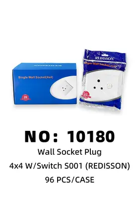 NO：10180 REDISSON开关盒一开一插4*4 96PCS/CASE