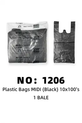 NO：1206 黑色MIDI垃圾袋 1BALE/BALE