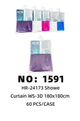 NO：1591 180x180cm浴帘 60PCS/CASE