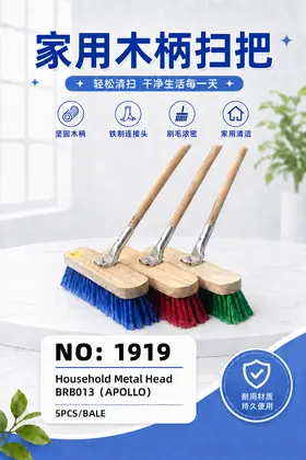 NO：1919 APOLLO塑料扫把 5PCS/BALE