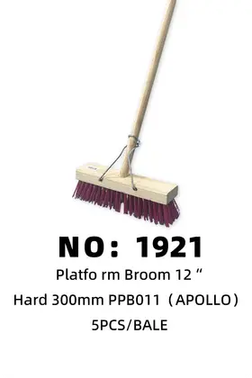 NO：1921 APOLLO 300mm塑料扫把12‘’  5PCS/BALE
