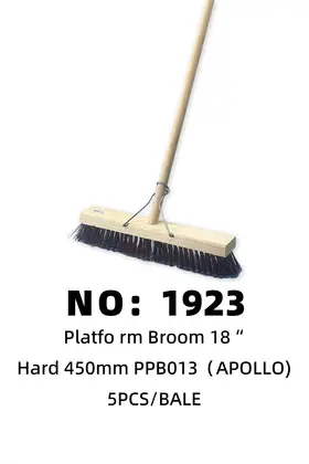 NO：1923 APOLLO 18‘’塑料扫把450mm  5PCS/BALE