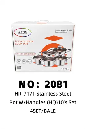 NO：2081 10pcs不锈钢套锅 4SET/BALE