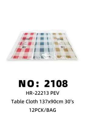NO：2108 PEV 30pcs桌布137*90 12PCK/BAG