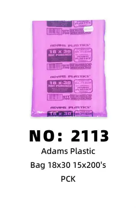 NO：2113 ADAMS袋子18*30 1PCK/PCK
