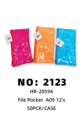 NO：2123 塑料文件袋 50PCK/CASE