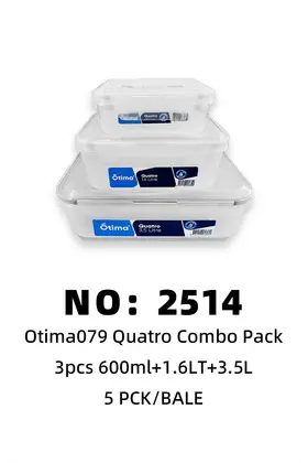 NO：2514 Otima组合饭盒3pcs 5PCK/BALE