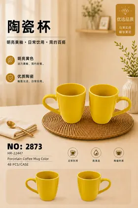 NO：2873 色釉杯 陶瓷杯 48PCS/CASE