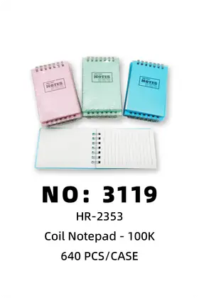 NO：3119 100K线圈笔记本 640PCS/CASE