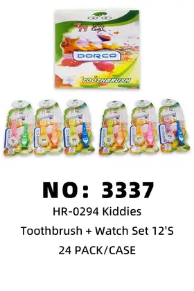 NO：3337 儿童带表牙刷 24PCKS/CASE