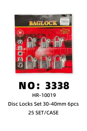 NO：3338 6PCS大圆锁 25SET/CASE