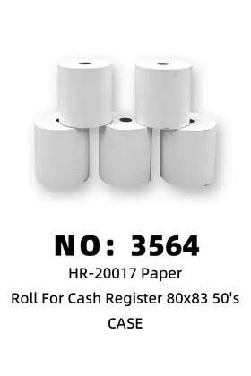 NO：3564 打钱机纸收银纸80*83 1CASE/CASE