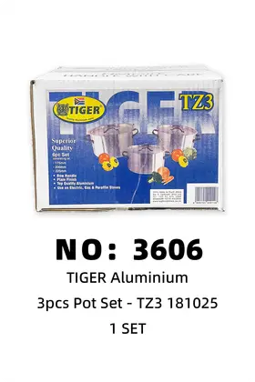 NO：3606 TIGER 铝锅TZ3 1SET