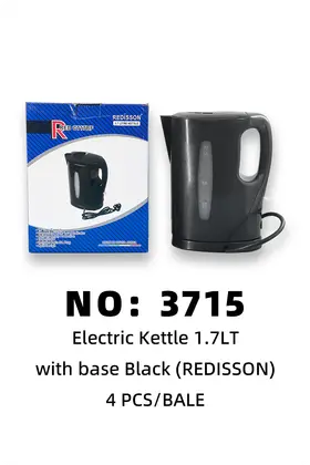 NO：3715 REDISSON有底座黑色水壶1.7lt 4PCS/CASE