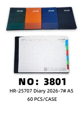 NO：3801 2026年 记事本 60PCS/CASE