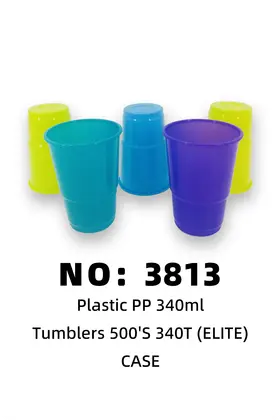 NO：3813 塑料杯340ml 1PCK/CASE