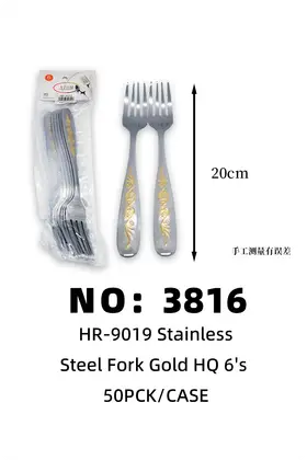 NO：3816 双花镀金大叉 50PCK/CASE