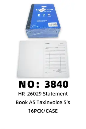 NO：3840 大发票复写本 16PCK/CASE