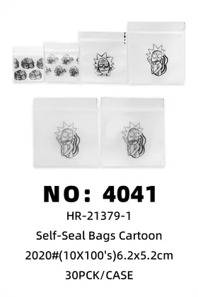 NO：4041 2020卡通自封袋6.2×5.2cm 30PCK/BAG