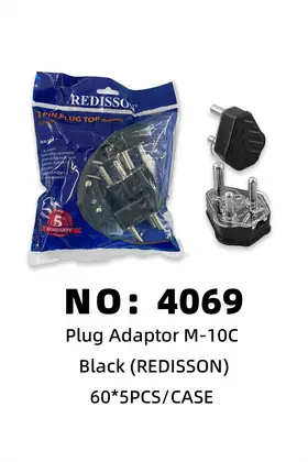 NO：4069 M-10C黑色好接线插头REDISSON 300PCS/CASE