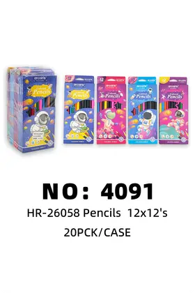 NO：4091 彩色笔12×12’s  20PCK/CASE