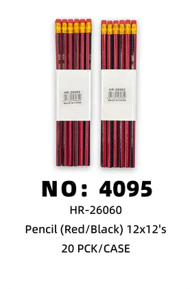 NO：4095 腰封黑红铅笔12pcs  20PCK/CASE