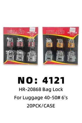 NO：4121 6pcs板锁 20PCS/CASE