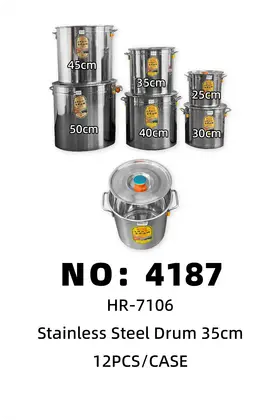 NO：4187 4.0厘无磁足尺斜桶35cm 12PCS/CASE