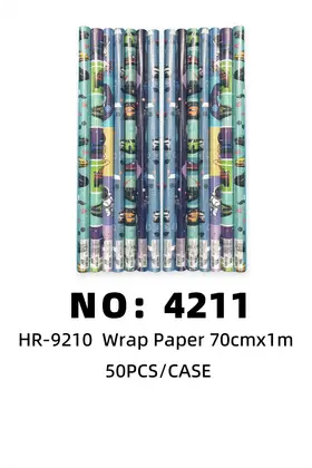 NO：4211 赛车图案包书纸 50PCS/CASE