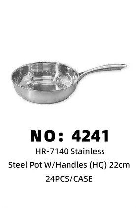 NO：4241 06无磁不锈钢煎锅22CM  24PCS/CASE