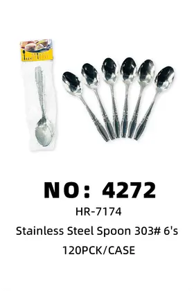 NO：4272 16g不锈钢勺子6‘s 120PCK/CASE