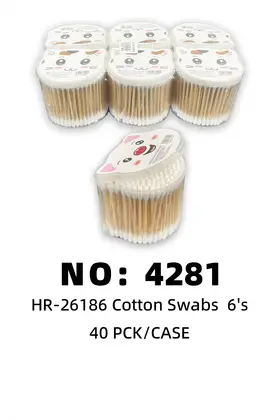NO：4281 竹棉签 大卡通  40PCK/CASE