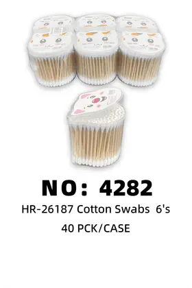 NO：4282 竹棉签 小卡通  40PCK/CASE