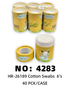 NO：4283 竹棉签 小纸筒  40PCK/CASE