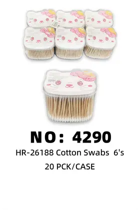 NO：4290 竹棉签 KT猫  20PCK/CASE