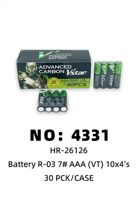 NO：4331 R03 7#电池 30PCK/CASE