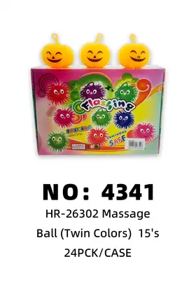NO：4341 南瓜毛毛球闪光球15s  24PCK/CASE