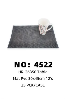 NO：4522 PVC-30x45cm特斯林餐垫 25PCK/CASE