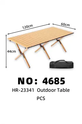 NO：4685 木纹色户外桌 露营120*60*44  PCS