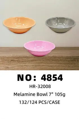NO：4854  7寸密胺碗105g  132/124PCS/CASE