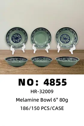 NO：4855  6寸密胺碗80g  186/150PCS/CASE