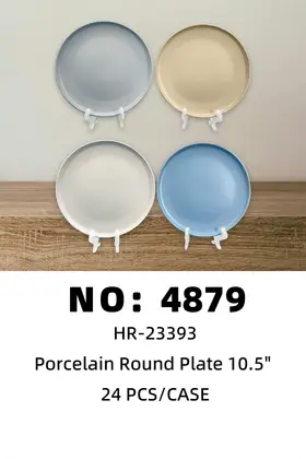 NO：4879 10.5寸小卷边盘 陶瓷盘 24PCS/CASE