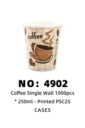 NO：4902 咖啡杯 塑料杯250ml  CASE