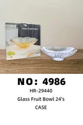 NO：4986 玻璃果盘  CASE