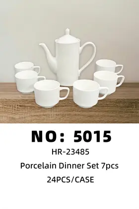 NO：5015 7头骨瓷茶壶套杯 陶瓷杯 12SET/CASE