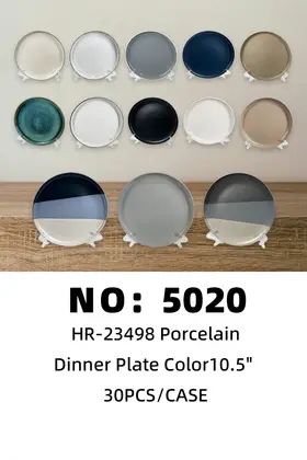 NO：5020 10.5寸色釉盘 陶瓷盘 30PCS/CASE