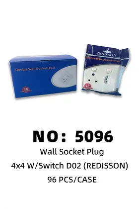 NO：5096 REDISSON二开二插墙开关 96PCS/CASE