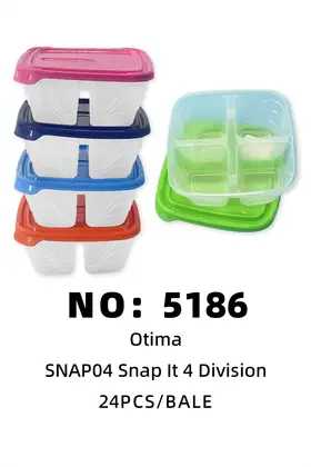 NO：5186 OTIMA塑料盒饭盒 24PCS/BALE