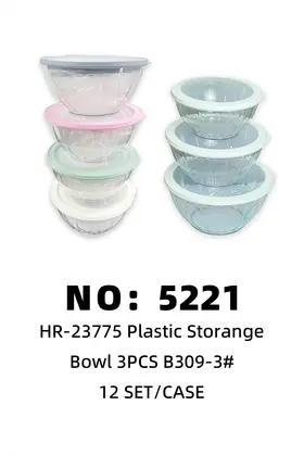 NO：5221 饭盒 塑料盒3pcs 12SET/CASE